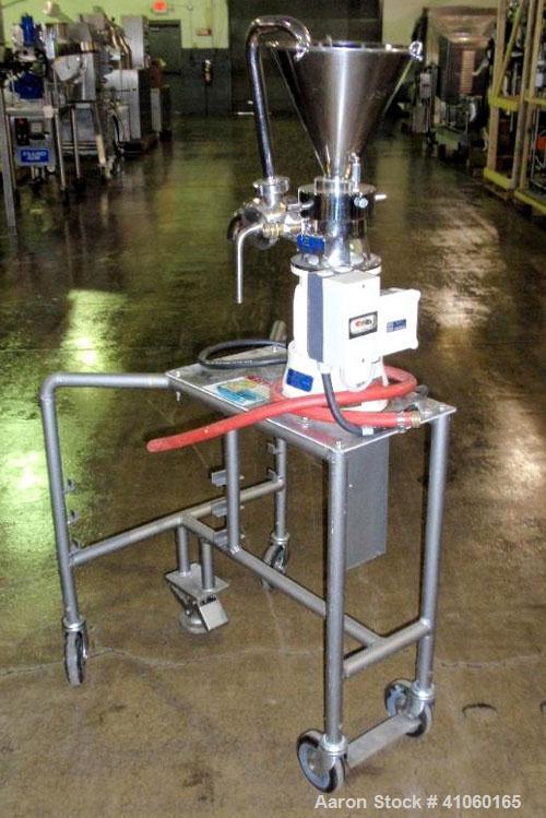 Used Fryma Colloid Mill, Model MZ 50/A, stainless steel construction, rated 4 bar internal, jacketed for 7 bar with .75 kW, 3430 rpm, 460 volt motor. Serial #M12454.