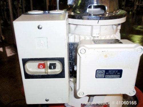 Used Fryma Colloid Mill, Model MZ 50/A, stainless steel construction, rated 4 bar internal, jacketed for 7 bar with .75 kW, 3430 rpm, 460 volt motor. Serial #M12454.