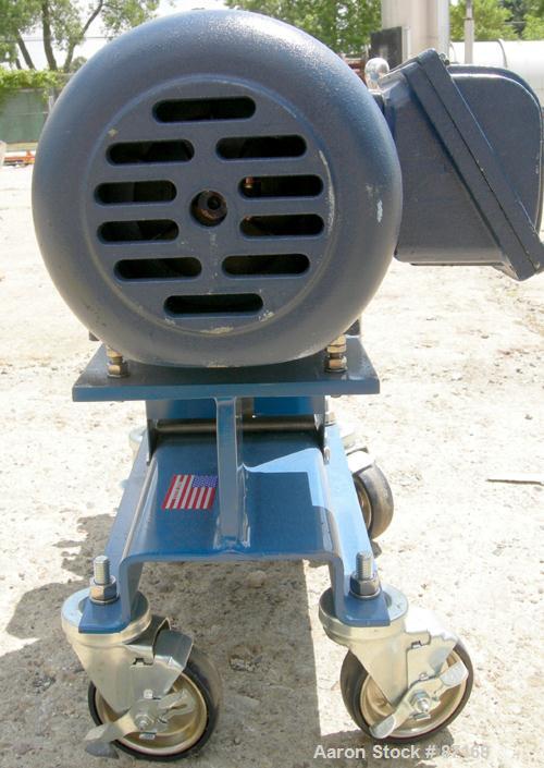 USED: Greerco horizontal inline colloid mill, model W250H, 316 stainless steel. Jacketed housing rated 90 psi at 300 deg F. Max inlet pressure 100 psi. Approximate 2-1/2" diameter rotor. Adjustable g...