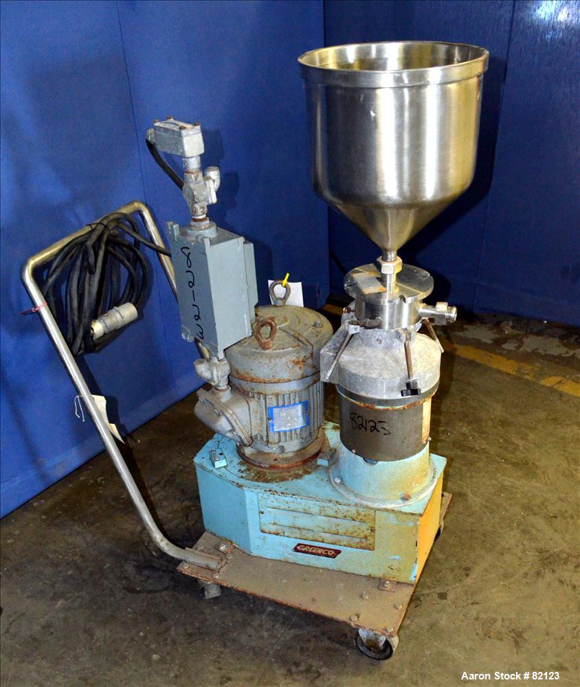Used Stainless Steel Greerco Vertical Colloid Mill, Model W250V-B-80