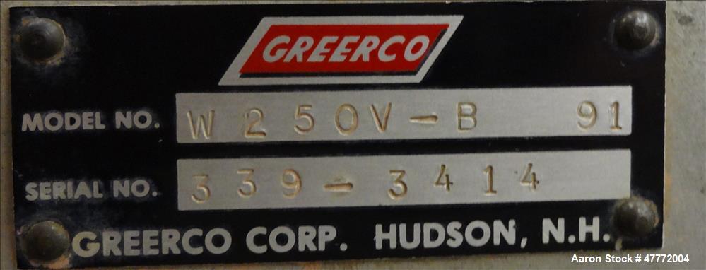 Used Greerco Vertical Colloid Mill, Model W250VB