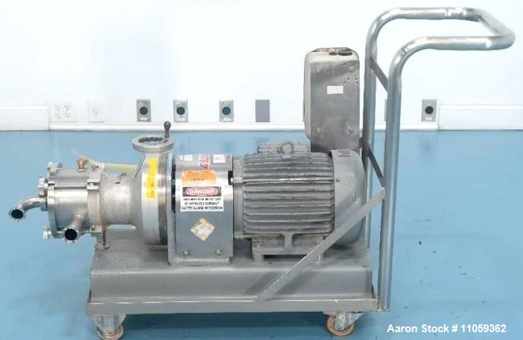 Used Greerco W500H In-Line Colloid Mill | High Shear Mixer | 10 HP | SS Rotor/Stator | Sanitary | Portable