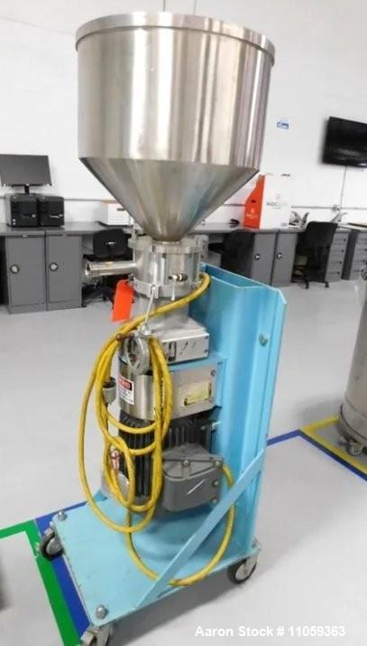 Used Greerco High Shear Mixer/ In-Line Colloid Mill, Model W500H. Horizontally mounted