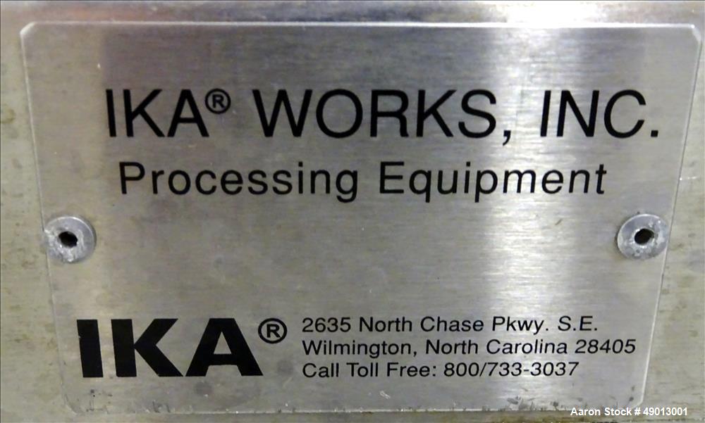 Used IKA Works Labor-Pilot 2000/4 Inline Mixer, Model DR2000/4, 316 Stainless S