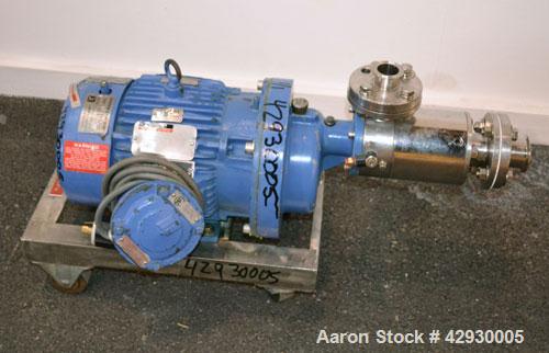 Used IKA Works Inline Dispax Reactor/High Shear, High Speed Disperser, Model DR3-6/6A, 316 Stainless Steel. Approximate 1" diameter x 4" long horizontal cutting chamber. Includes rotor/stator, and ja...