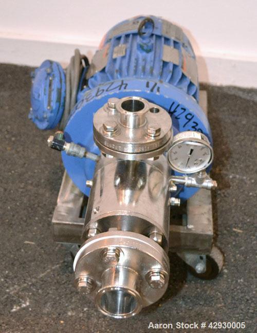 Used IKA Works Inline Dispax Reactor/High Shear, High Speed Disperser, Model DR3-6/6A, 316 Stainless Steel. Approximate 1" diameter x 4" long horizontal cutting chamber. Includes rotor/stator, and ja...