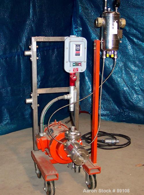Used IKA Works Dispax Reactor/High Shear, High Speed Disperser, Model DR3-6/6A, stainless steel. Approximate 4" diameter x 6" long horizontal jacketed cutting chamber rated approximately 195 psi at 2...