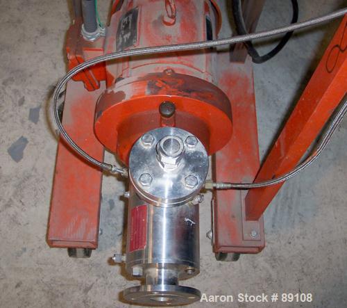 Used IKA Works Dispax Reactor/High Shear, High Speed Disperser, Model DR3-6/6A, stainless steel. Approximate 4" diameter x 6" long horizontal jacketed cutting chamber rated approximately 195 psi at 2...