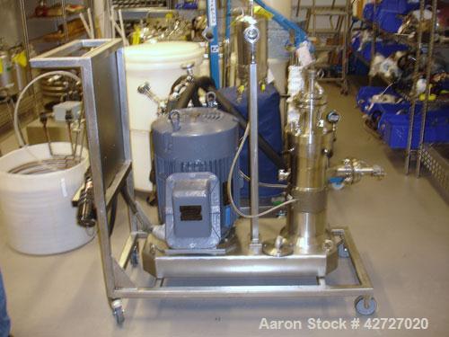 Used IKA Works Colloid Mill, Model Dispax, Type MK2000/10, Stainless Steel. Rated 6 bar max pressure, 160 C max temperature, 50000 mPas max viscosity, 7500 liter/hour throughput, mechanical seal with...