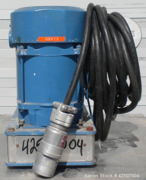 Used IKA Works Colloid Mill, Type MK2000/4, 304 Stainless Steel. Rated approximately 1.5 gallons per minute nominal flow. Jacketed chamber 2-1/2" diameter x 1/2" deep, approximate 1-3/8" rotor. Appro...