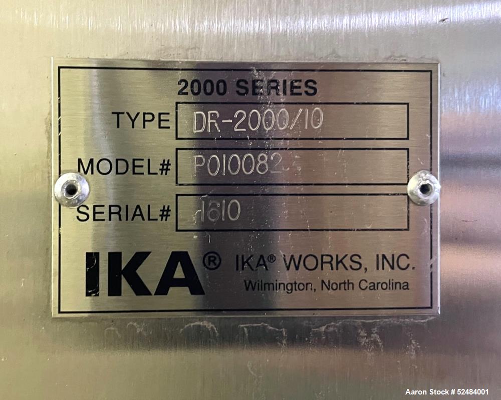 Unused IKA Works Dispax-Reactor DR-2000/10 3-Stage Inline Disperser System