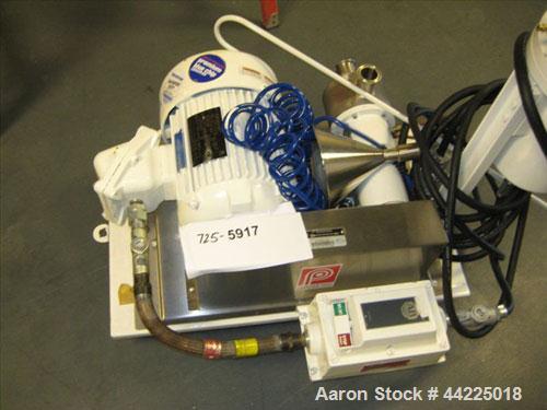 Used Premier Inline Mill, Model MXS-3, Stainless Steel. 5 Hp, 208-230/460 volt, 3475 rpm motor. With seal pot, start/stop switch. Built 2/2008, serial #448264-08.