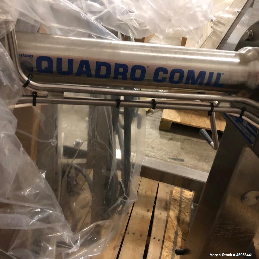 Used Quadro Model U20 Colloid Mill. Approximate capacity up to 4250 pounds an hour. Top feed, bottom discharge. Mounted on stainless steel frame with casters. Has 5HP 3/60/230/460V Reliance Drive UL ...