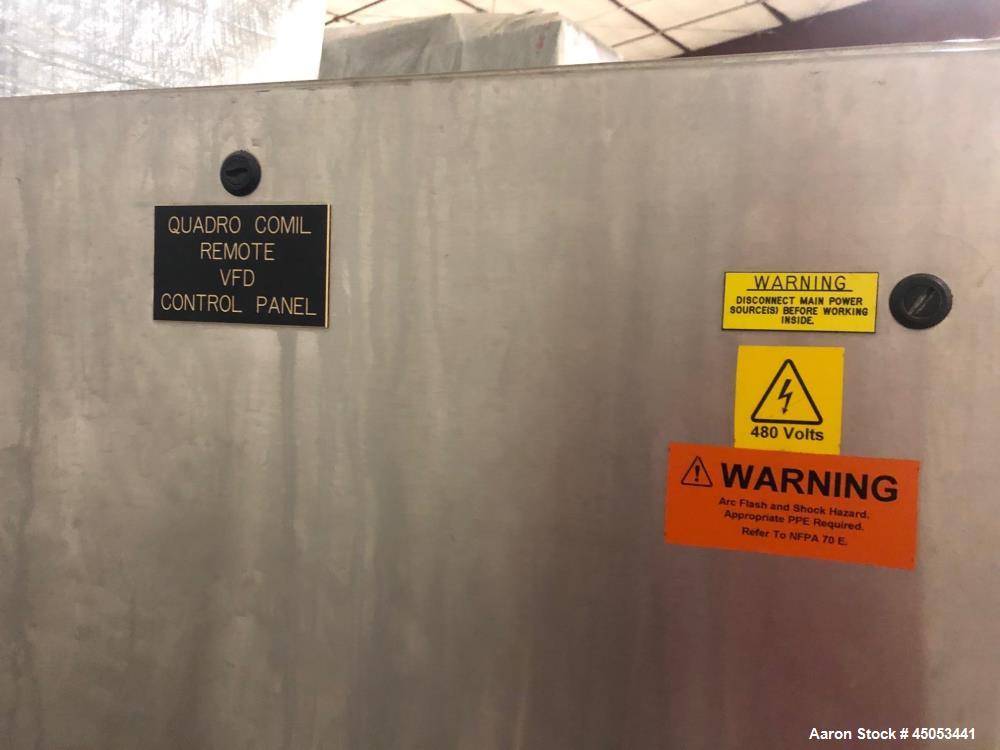 Used Quadro Model U20 Colloid Mill. Approximate capacity up to 4250 pounds an hour. Top feed, bottom discharge. Mounted on stainless steel frame with casters. Has 5HP 3/60/230/460V Reliance Drive UL ...