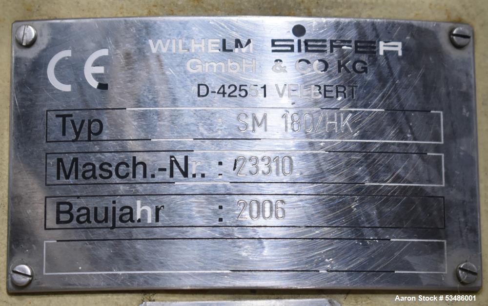 Siefer-Trigonal Emulsifier, Model SM 180/HK