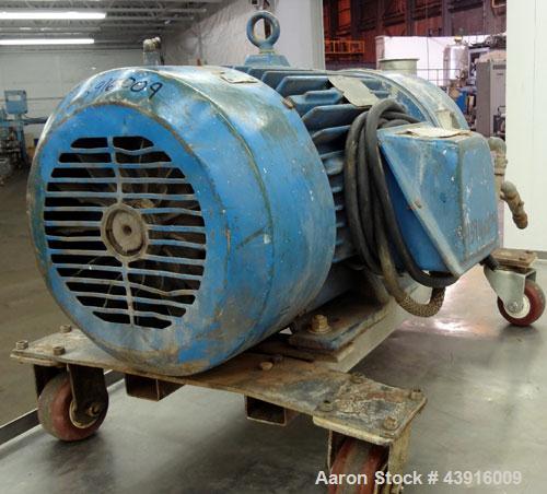Used Silverson High Shear In-Line Mixer, Model 600LS, 316 Stainless Steel. Approximately 5-1/16” diameter square hole high shear screen work head, approximately 4-7/8” diameter rotor. Jacketed chambe...