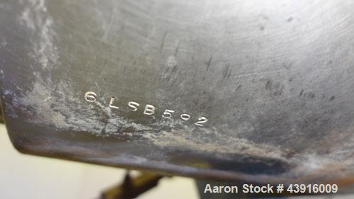 Used Silverson High Shear In-Line Mixer, Model 600LS, 316 Stainless Steel. Approximately 5-1/16” diameter square hole high shear screen work head, approximately 4-7/8” diameter rotor. Jacketed chambe...