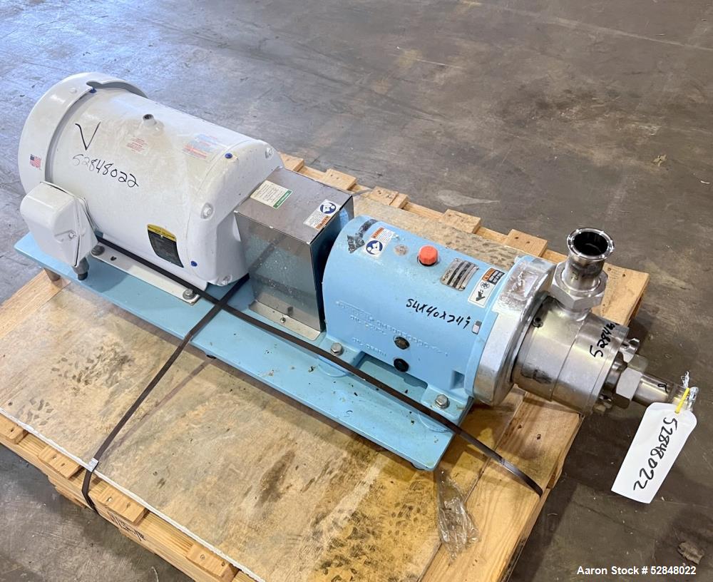 Used- SPX Waukesha Shear Pump, Model SP4, 316 Stainless Steel. Nominal capacity 30 GPM (114 liters/min). Maximum housing pre...