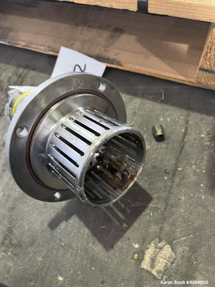Used SPX Waukesha Shear Pump, Model SP4, 316 Stainless Steel. Nominal capacity 30 GPM (114 liters/min). Maximum housing pressure 150psi. Nominal speed 3600rpm. 2" inlet and outlet. Driven by a 20hp, ...