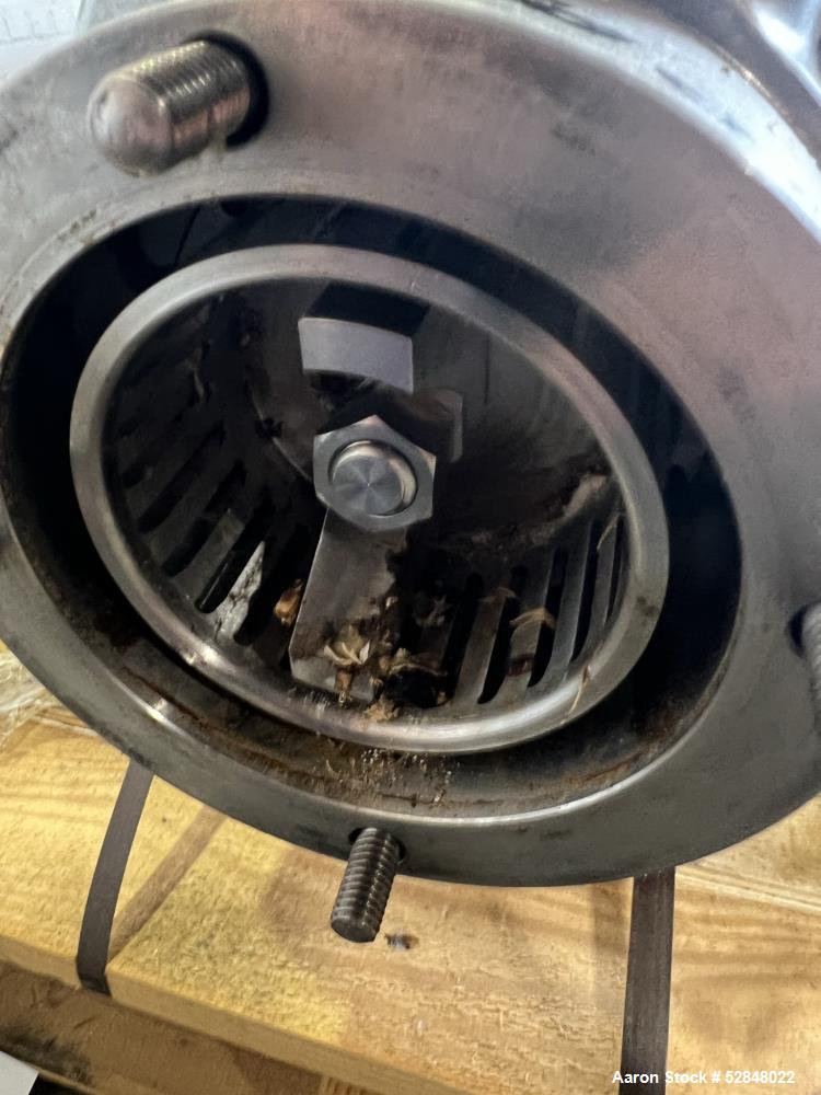 Used SPX Waukesha Shear Pump, Model SP4, 316 Stainless Steel. Nominal capacity 30 GPM (114 liters/min). Maximum housing pressure 150psi. Nominal speed 3600rpm. 2" inlet and outlet. Driven by a 20hp, ...