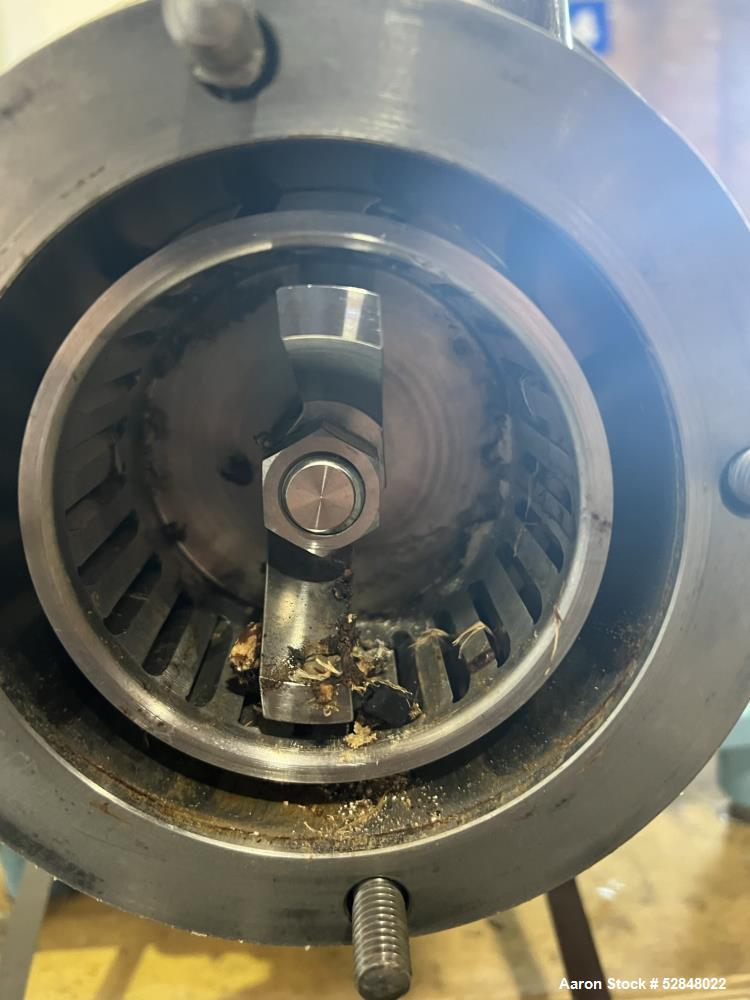 Used SPX Waukesha Shear Pump, Model SP4, 316 Stainless Steel. Nominal capacity 30 GPM (114 liters/min). Maximum housing pressure 150psi. Nominal speed 3600rpm. 2" inlet and outlet. Driven by a 20hp, ...