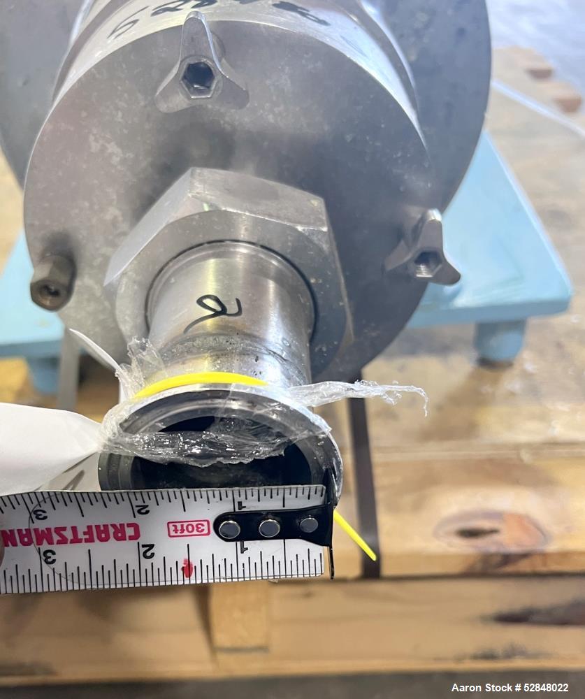 Used SPX Waukesha Shear Pump, Model SP4, 316 Stainless Steel. Nominal capacity 30 GPM (114 liters/min). Maximum housing pressure 150psi. Nominal speed 3600rpm. 2" inlet and outlet. Driven by a 20hp, ...