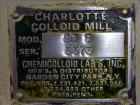 Used- Charlotte Colloid Mill, Model SD 5.