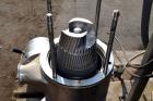 Used IKA Works Dispax Reactor High Shear Inline Disperser, Model DR 2000/10, Stainless Steel. Nominal flow rate 35 gallons per minute, nominal tip speed 4500 feet per minute. Driven by a 30hp, 3/60/2...