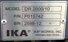 Used IKA Works Dispax Reactor High Shear Inline Disperser, Model DR 2000/10, Stainless Steel. Nominal flow rate 35 gallons per minute, nominal tip speed 4500 feet per minute. Driven by a 30hp, 3/60/2...