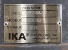Unused IKA Works Dispax-Reactor DR-2000/10 3-Stage Inline Disperser System