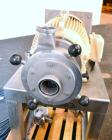 Used Probst & Class PUC Colloid Mill, Type K160/E, 316 Stainless Steel. Approximate 5’’ diameter chamber with a manually adjustable rotor and stator. 3-3/4’’ Threaded inlet and outlet. Driven by a 20...