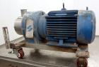 Used Silverson High Shear In-Line Mixer, Model 600LS, 316 Stainless Steel. Approximately 5-1/16” diameter square hole high shear screen work head, approximately 4-7/8” diameter rotor. Jacketed chambe...