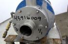 Used Silverson High Shear In-Line Mixer, Model 600LS, 316 Stainless Steel. Approximately 5-1/16” diameter square hole high shear screen work head, approximately 4-7/8” diameter rotor. Jacketed chambe...