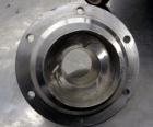 Used Silverson High Shear In-Line Mixer, Model 600LS, 316 Stainless Steel. Approximately 5-1/16” diameter square hole high shear screen work head, approximately 4-7/8” diameter rotor. Jacketed chambe...