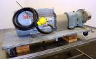 Used- Waukesha Inline Shear Pump, Model SP4, 316 Stainless Steel.  Nominal capacity to 30 gallons per minute at 150 psi at 3...