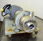 Used- Waukesha Inline Shear Pump, Model SP4, 316 Stainless Steel.  Nominal capacity to 30 gallons per minute at 150 psi at 3...