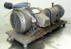 Used- Waukesha Inline Shear Pump, Model SP4, 316 Stainless Steel. Nominal capacity to 30 gallons per minute at 150 psi at 36...