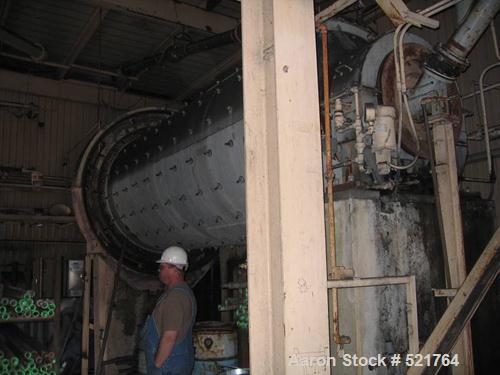 USED: Kennedy Van Saun Corporation, Danville PA, 6'0" diameter x 15'long ball mill. Ring gear mill, wet grinding, 9 ton limestone perhour, 24 rpm, outlet slurry 12 200 mesh @ 65% solids by weight, ru...