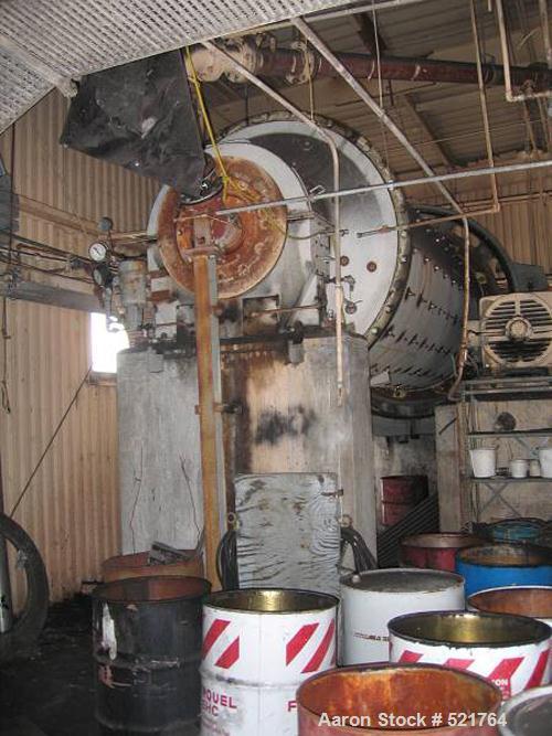 USED: Kennedy Van Saun Corporation, Danville PA, 6'0" diameter x 15'long ball mill. Ring gear mill, wet grinding, 9 ton limestone perhour, 24 rpm, outlet slurry 12 200 mesh @ 65% solids by weight, ru...