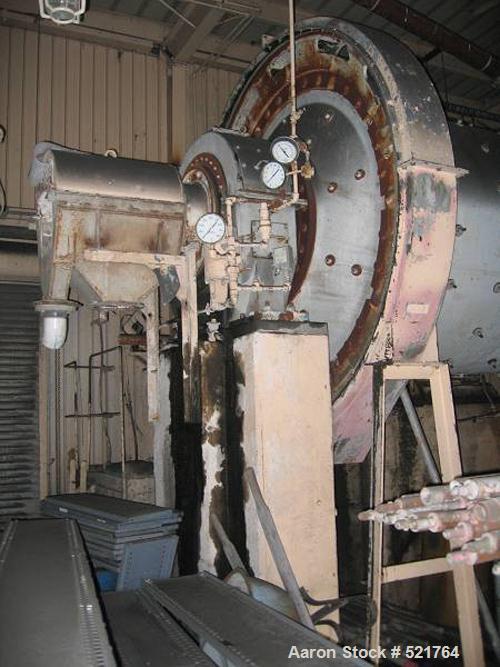 USED: Kennedy Van Saun Corporation, Danville PA, 6'0" diameter x 15'long ball mill. Ring gear mill, wet grinding, 9 ton limestone perhour, 24 rpm, outlet slurry 12 200 mesh @ 65% solids by weight, ru...