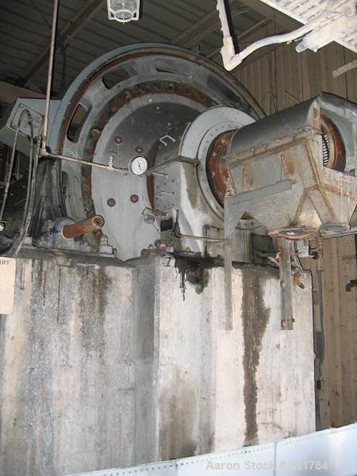 USED: Kennedy Van Saun Corporation, Danville PA, 6'0" diameter x 15'long ball mill. Ring gear mill, wet grinding, 9 ton limestone perhour, 24 rpm, outlet slurry 12 200 mesh @ 65% solids by weight, ru...