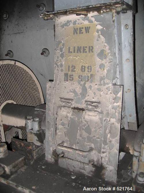 USED: Kennedy Van Saun Corporation, Danville PA, 6'0" diameter x 15'long ball mill. Ring gear mill, wet grinding, 9 ton limestone perhour, 24 rpm, outlet slurry 12 200 mesh @ 65% solids by weight, ru...
