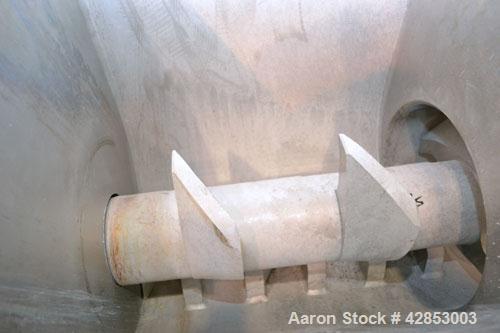 Used Rietz Bepex Extructor, Model RE-15-K7E328, 304 Stainless Steel. 14" Diameter blade. End orifice plate. 24’’ x 22’’ Top feed hopper. Driven by a 25 hp 3/60/230/460 volt, 1775 rpm gear motor, no r...
