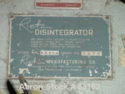 Used- Rietz Angle Disintegrator, Model RADK-4, Stainless Steel. 4" Diameter rotor, 3" inlet and discharge, 1.5/7.5 hp motor ...
