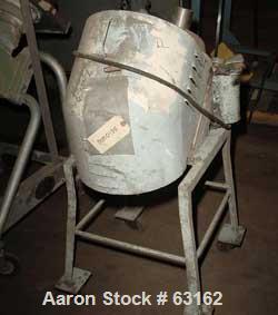 Used Rietz Angle Disintegrator, Model RADK-4, Stainless Steel. 4" Diameter rotor, 3" inlet and discharge, 1.5/7.5 hp motor 3/60/220 volt, 3490-1750 rpm, belt driven motor, 4:1 reduction giving speeds...