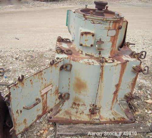 Used Rietz Vertical Disintegrator, Model RD18, Carbon Steel. Chamber measures approximately 18" diameter x 16" deep.  Screen perforations 7/16" diameter. Driven by a 150 hp, 3/60/230/460 volt, 3530 r...