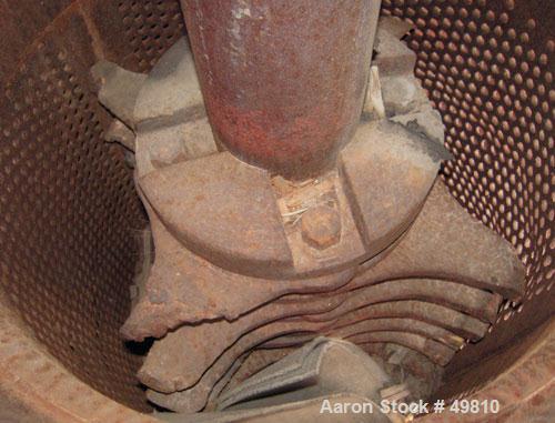 Used Rietz Vertical Disintegrator, Model RD18, Carbon Steel. Chamber measures approximately 18" diameter x 16" deep.  Screen perforations 7/16" diameter. Driven by a 150 hp, 3/60/230/460 volt, 3530 r...