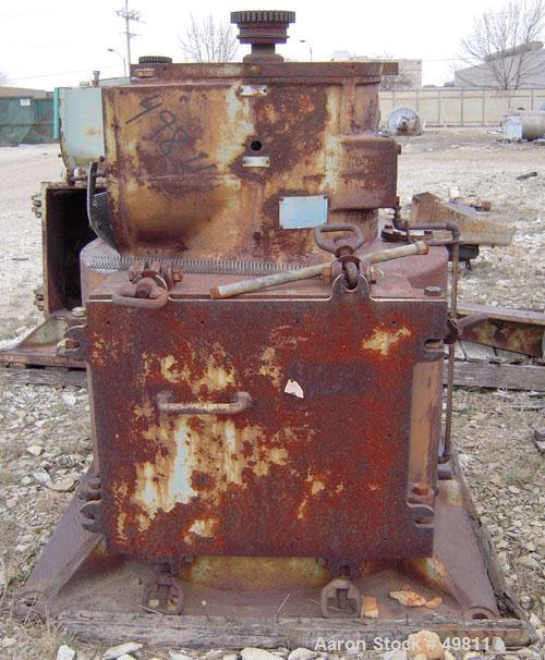 Used Rietz Vertical Disintegrator, Model RD18, Carbon Steel. Driven by a 150 hp 3/60/230/460 volt, 3530 rpm motor.  Includes a 24" diameter discharge hopper.
