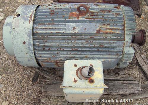 Used Rietz Vertical Disintegrator, Model RD18, Carbon Steel. Driven by a 150 hp 3/60/230/460 volt, 3530 rpm motor.  Includes a 24" diameter discharge hopper.
