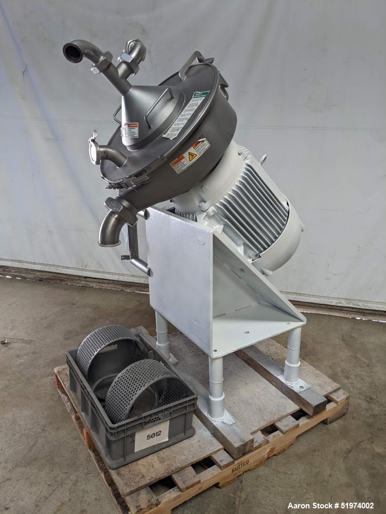 Used- Rietz 12" Diameter 45 Degree Angle Disintegrator. 21" ID reduction chamber. (4) rows of 12" diameter, (5) hammers stac...